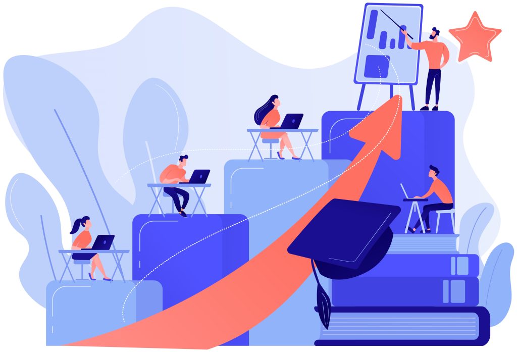 Des jeunes en train d'apprendre dans leur formation.